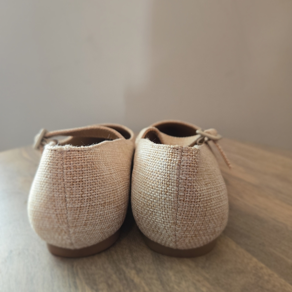 Journee Collection Beige Tweed Mary Jane Flats - Picture 5 of 14